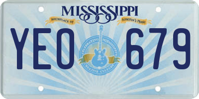 MS license plate YEO679