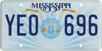MS license plate YEO696