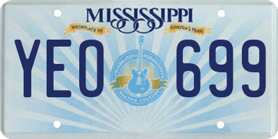 MS license plate YEO699