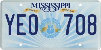 MS license plate YEO708