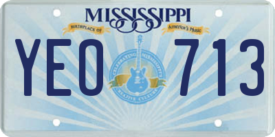 MS license plate YEO713