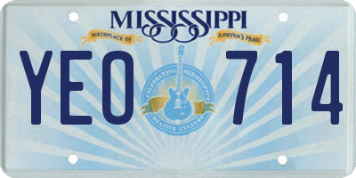 MS license plate YEO714