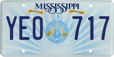 MS license plate YEO717
