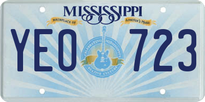 MS license plate YEO723
