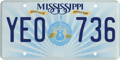 MS license plate YEO736