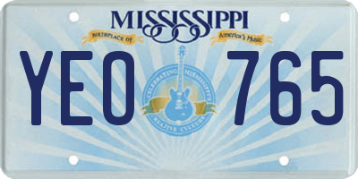 MS license plate YEO765