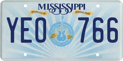 MS license plate YEO766