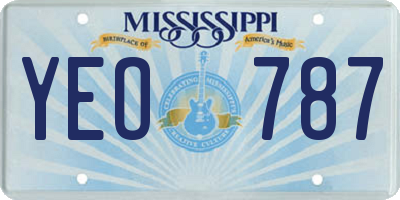 MS license plate YEO787