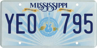 MS license plate YEO795
