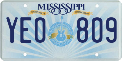 MS license plate YEO809