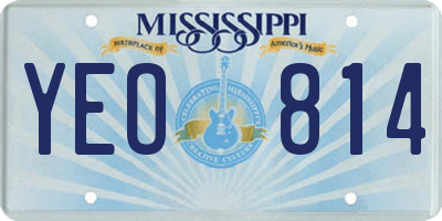 MS license plate YEO814