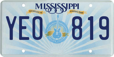 MS license plate YEO819