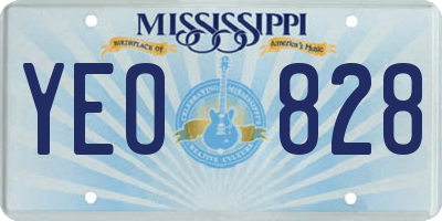 MS license plate YEO828