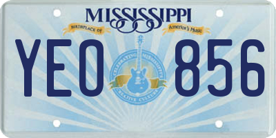 MS license plate YEO856
