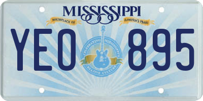 MS license plate YEO895