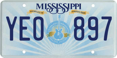 MS license plate YEO897