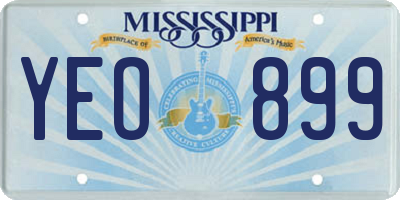 MS license plate YEO899
