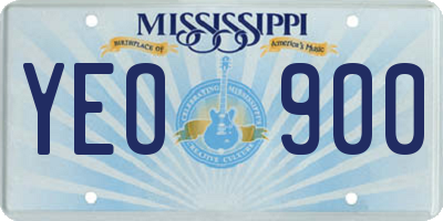 MS license plate YEO900