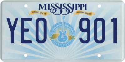 MS license plate YEO901