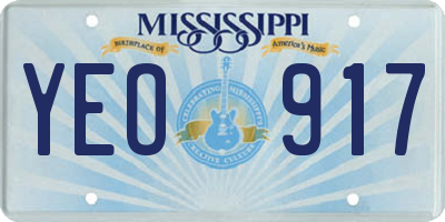 MS license plate YEO917