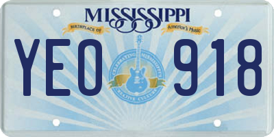 MS license plate YEO918