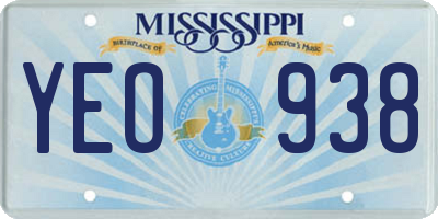 MS license plate YEO938