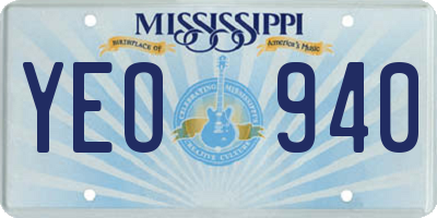 MS license plate YEO940