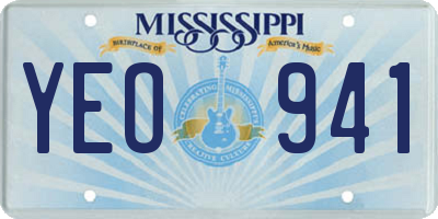 MS license plate YEO941