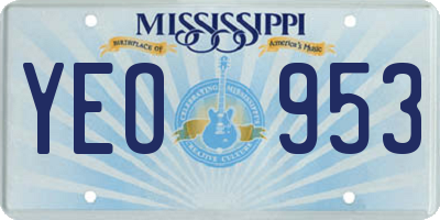 MS license plate YEO953