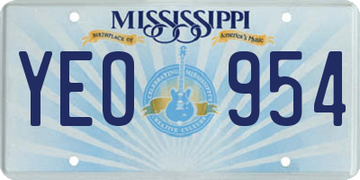 MS license plate YEO954