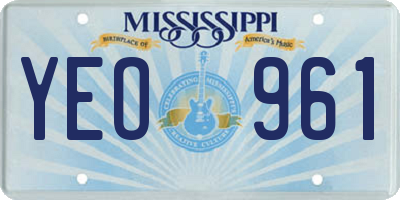 MS license plate YEO961