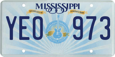 MS license plate YEO973