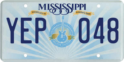 MS license plate YEP048