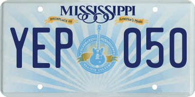 MS license plate YEP050