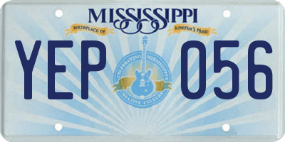 MS license plate YEP056