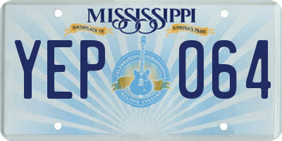 MS license plate YEP064