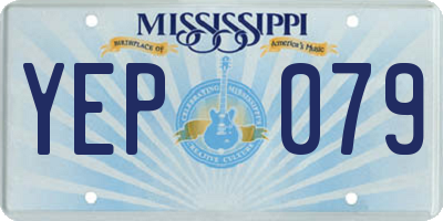MS license plate YEP079
