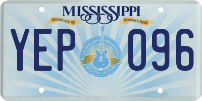 MS license plate YEP096