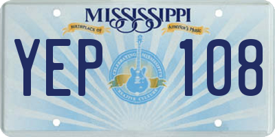 MS license plate YEP108
