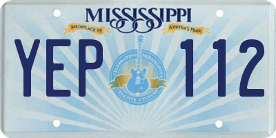 MS license plate YEP112