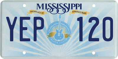 MS license plate YEP120
