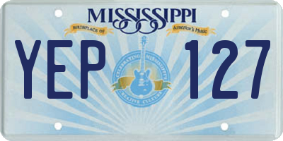 MS license plate YEP127