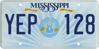 MS license plate YEP128
