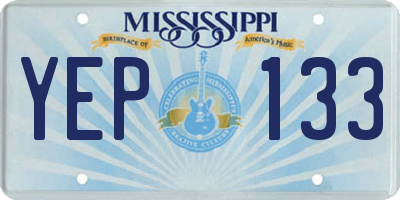 MS license plate YEP133