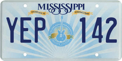 MS license plate YEP142
