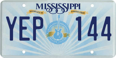 MS license plate YEP144