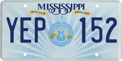 MS license plate YEP152