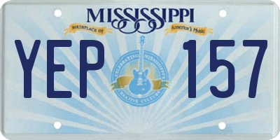 MS license plate YEP157