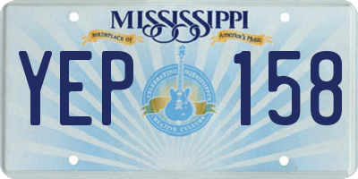 MS license plate YEP158