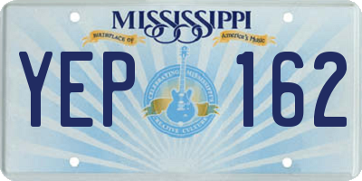 MS license plate YEP162